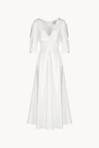 Vestito Anna in lino stretch bianco