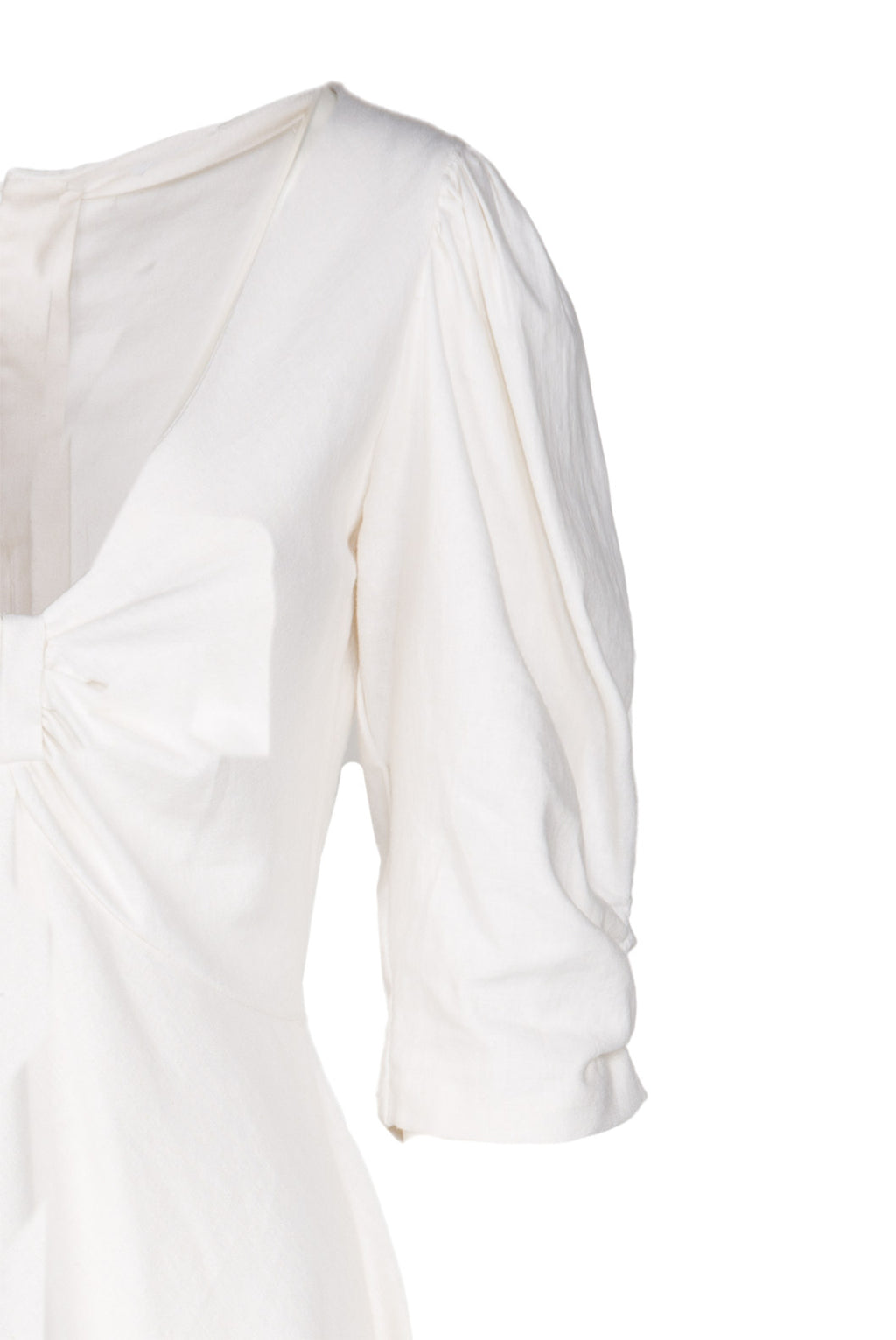 Vestito Anna in lino stretch bianco