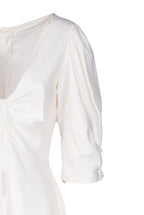 Vestito Anna in lino stretch bianco