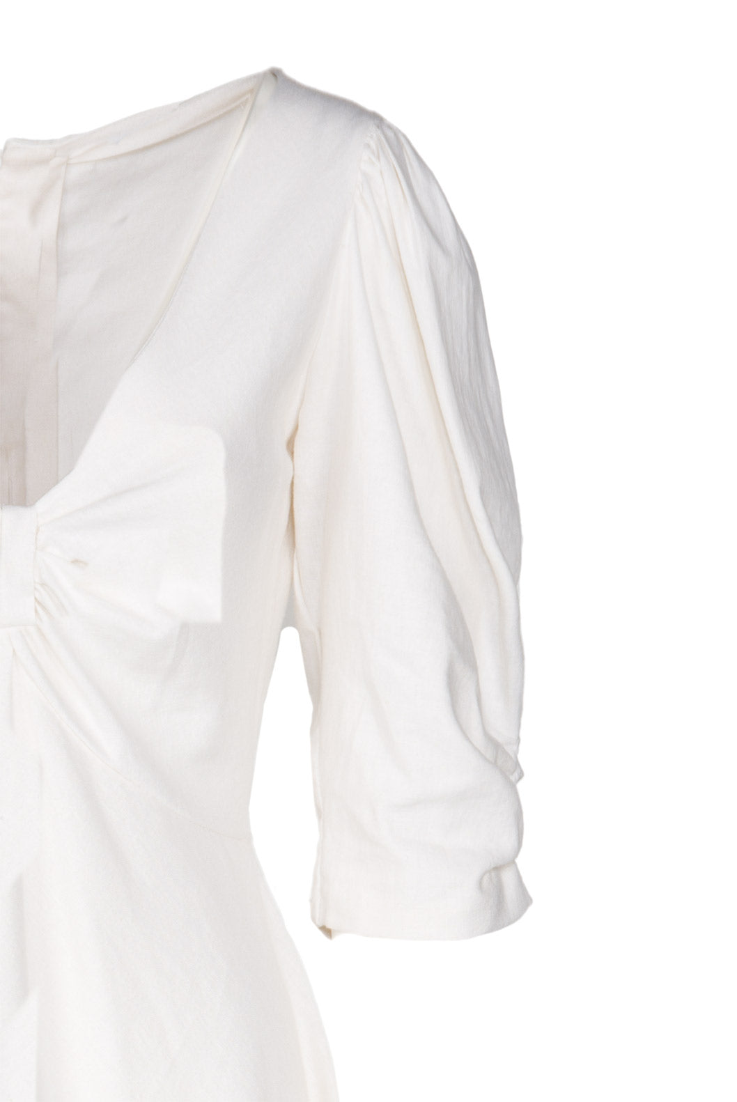 Vestito Anna in lino stretch bianco