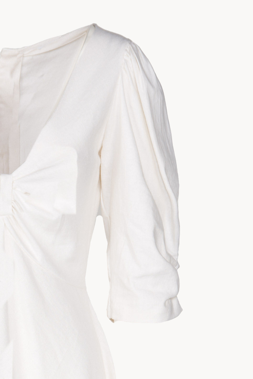 Vestito Anna in lino stretch bianco