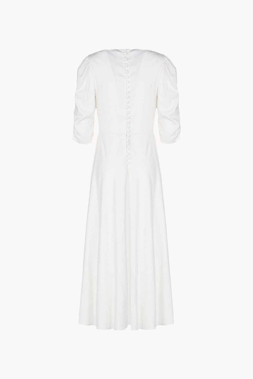 Vestito Anna in lino stretch bianco