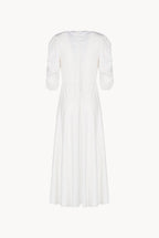 Vestito Anna in lino stretch bianco