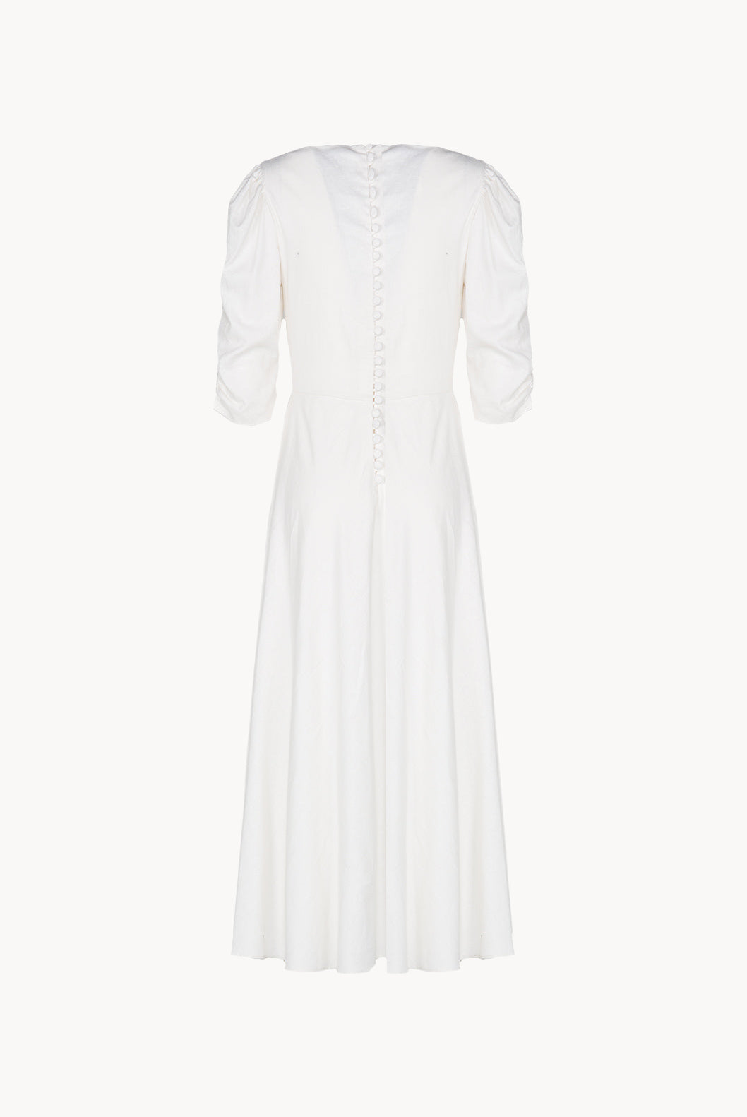 Vestito Anna in lino stretch bianco