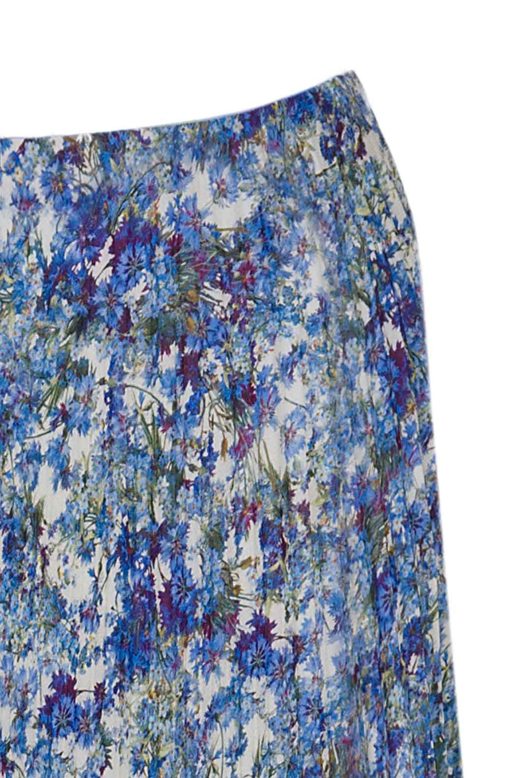 Gonna midi plissettata con stampa floreale