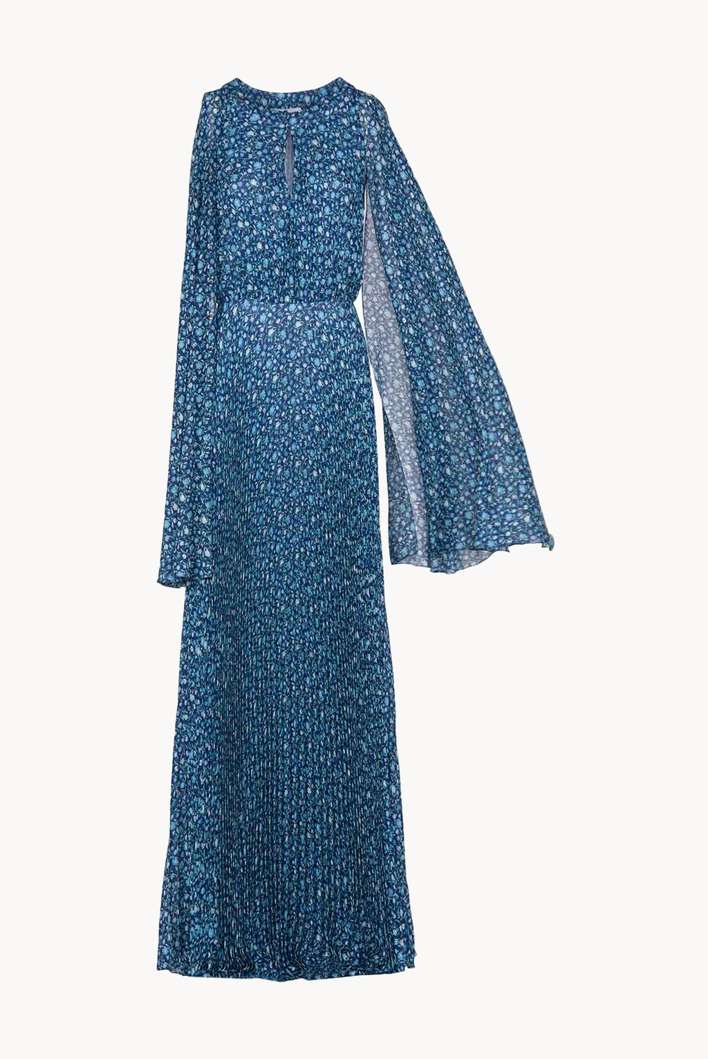 Vestito lungo plissettato con micro fiori