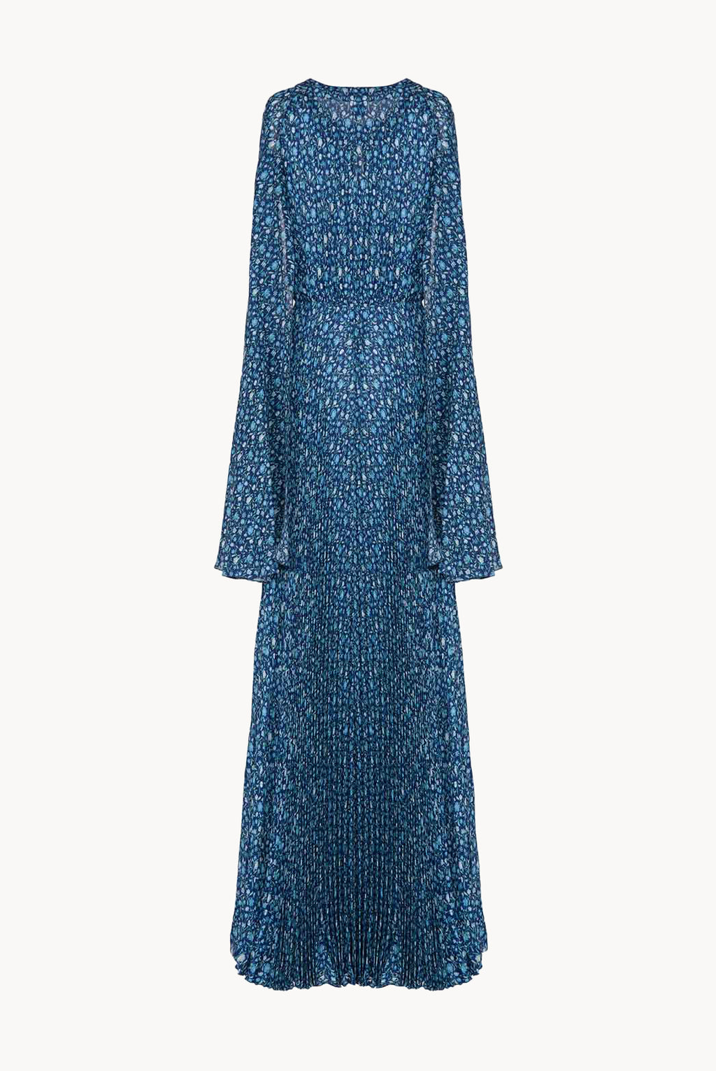 Vestito lungo plissettato con micro fiori