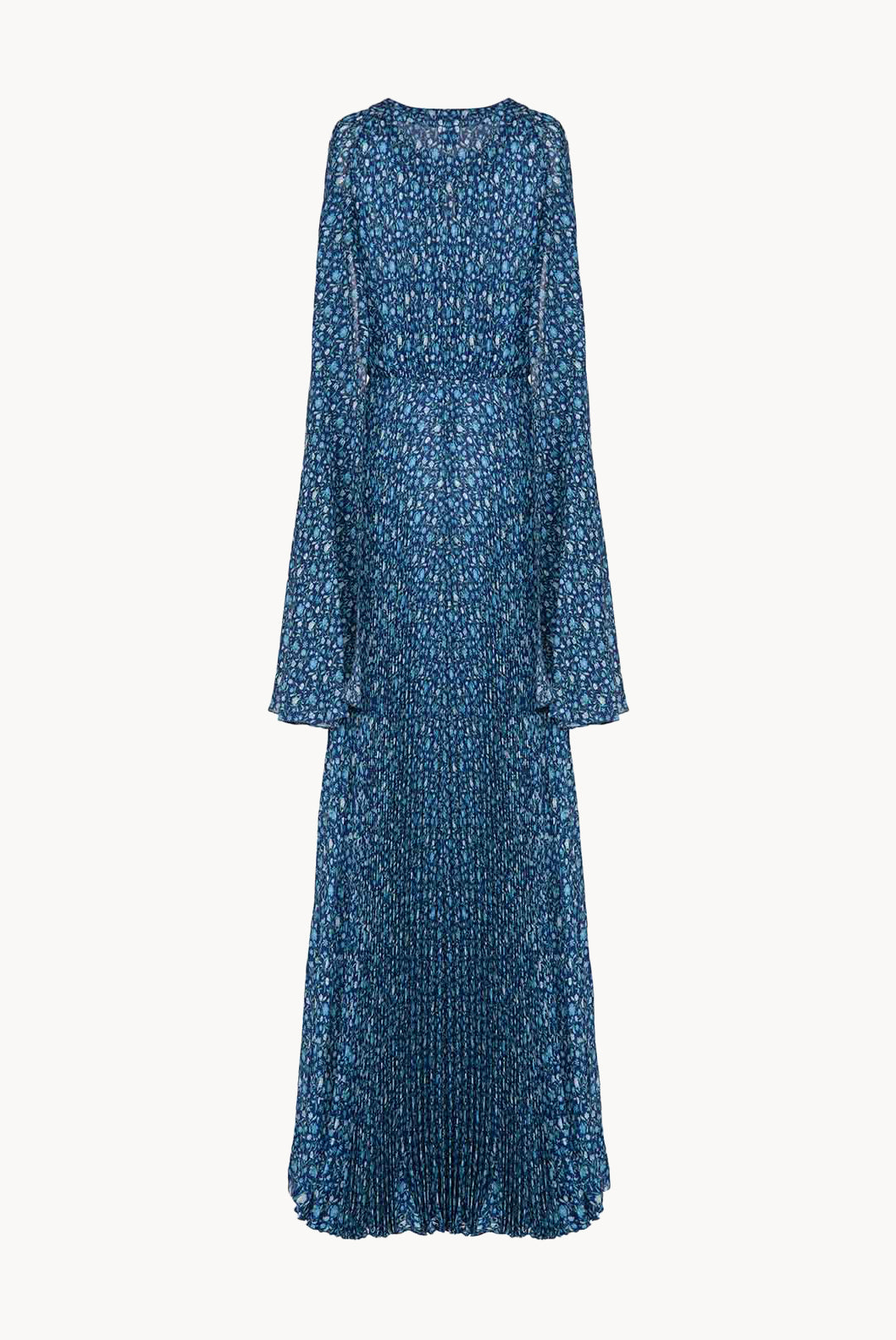 Vestito lungo plissettato con micro fiori