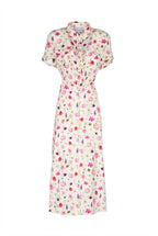 Camicia in crepe stampata a maniche corte