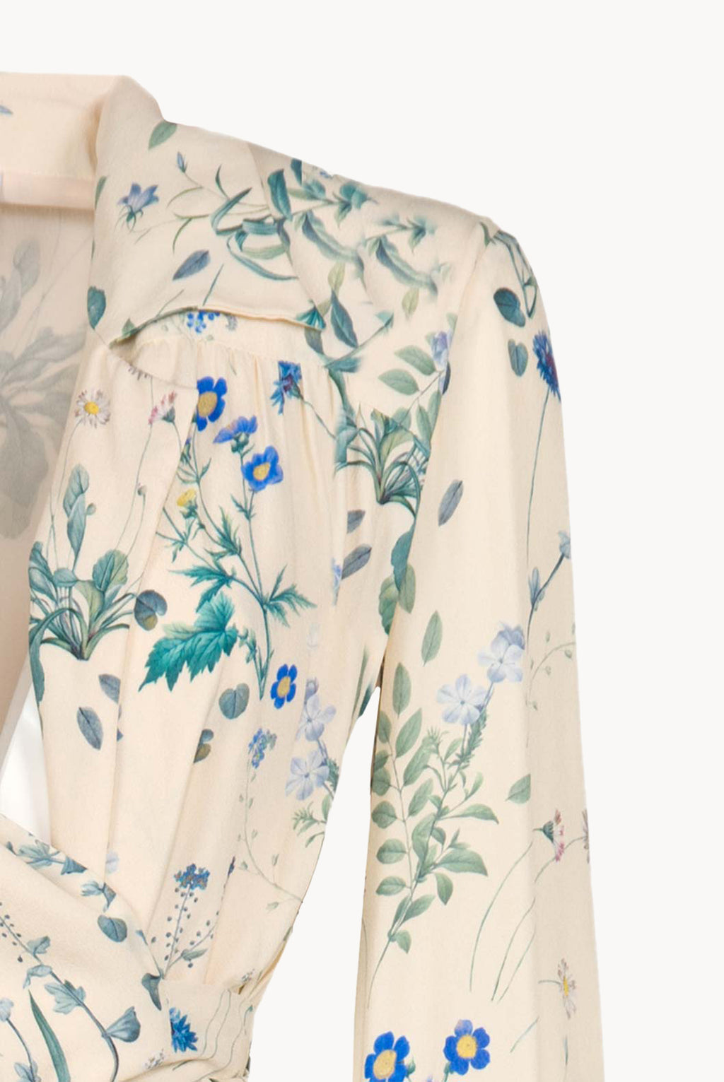 Belted Herbarium Floral-Print Crepe Jumpsuit