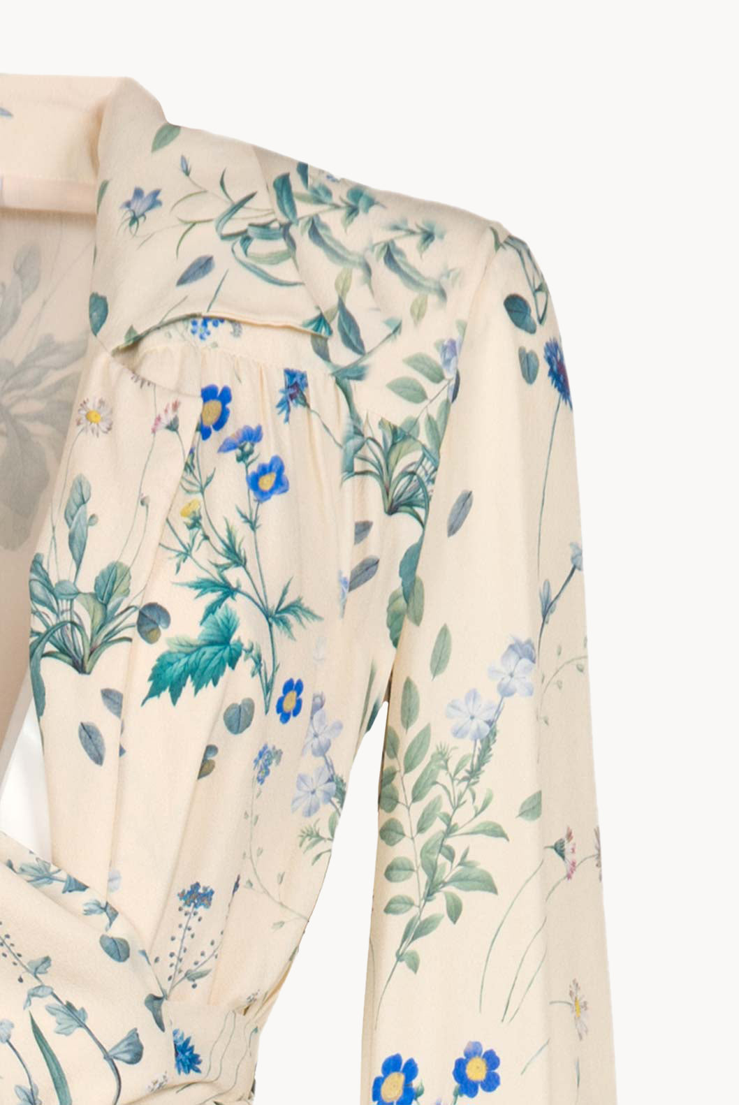 Belted Herbarium Floral-Print Crepe Jumpsuit