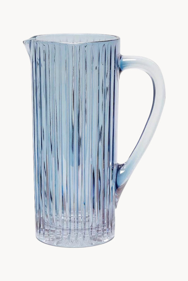 Blue Ridged Pitcher Glass Prestige