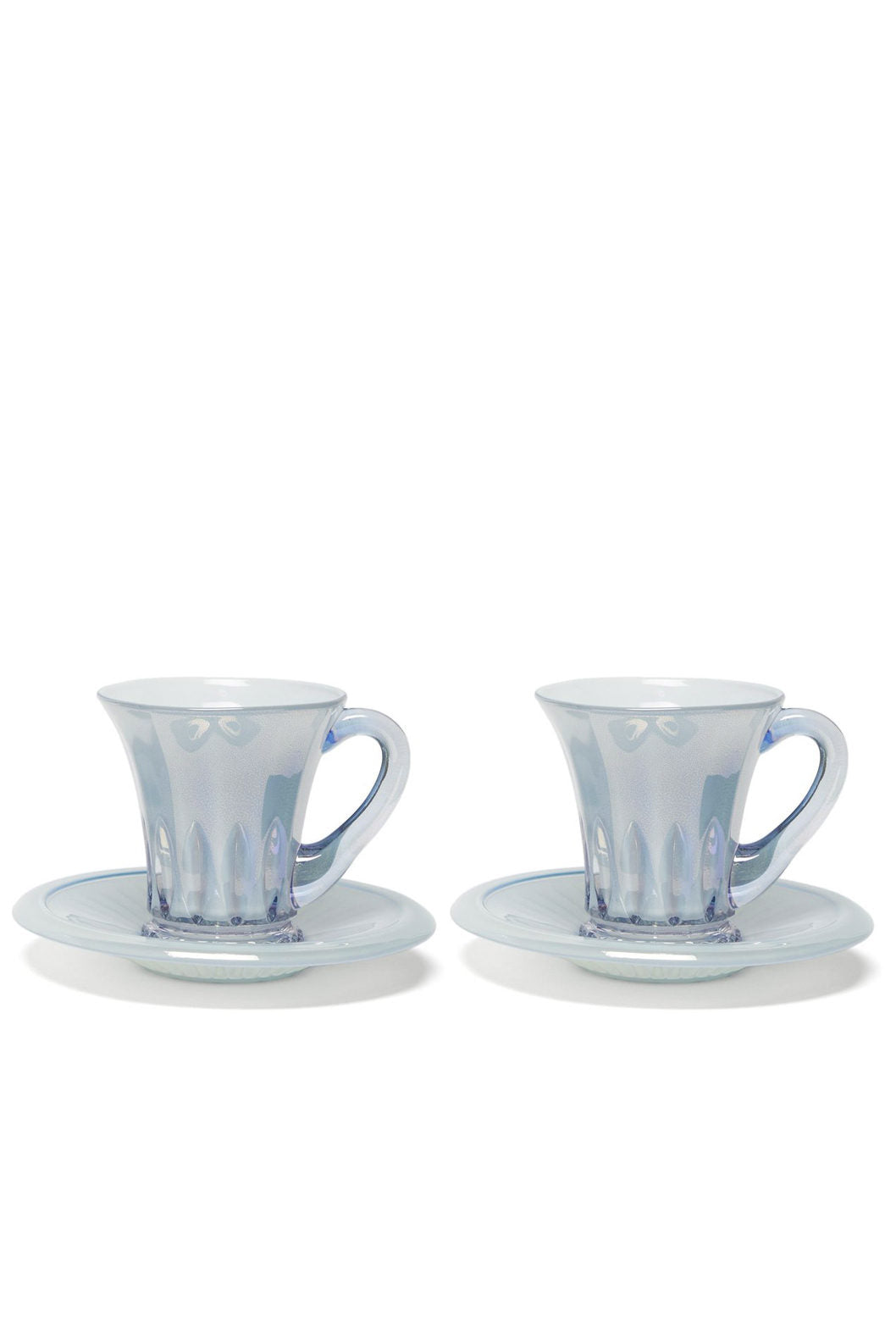 Set blu di due tazze da caffè Doge