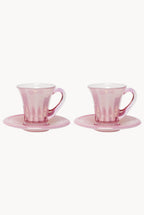 Set rosa di due tazze da caffè Doge