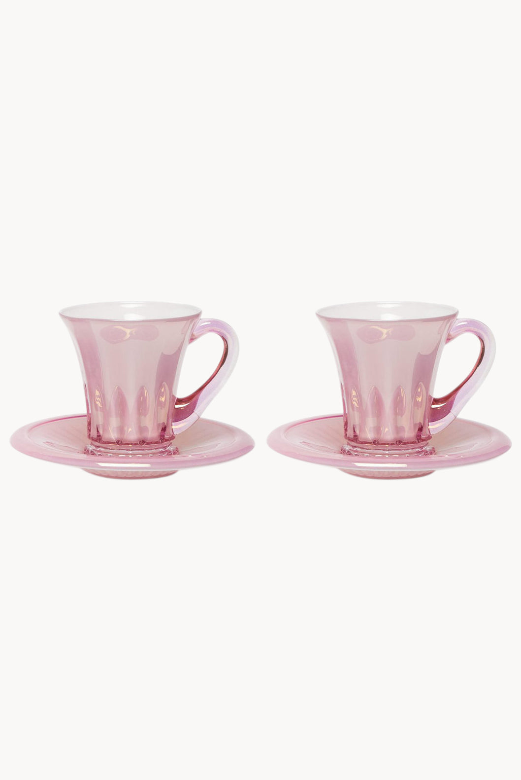 Set rosa di due tazze da caffè Doge