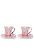 Set rosa di due tazze da caffè Doge