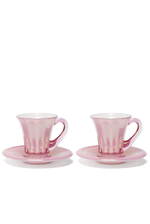 Set rosa di due tazze da caffè Doge