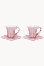 Set rosa di due tazze da caffè Doge
