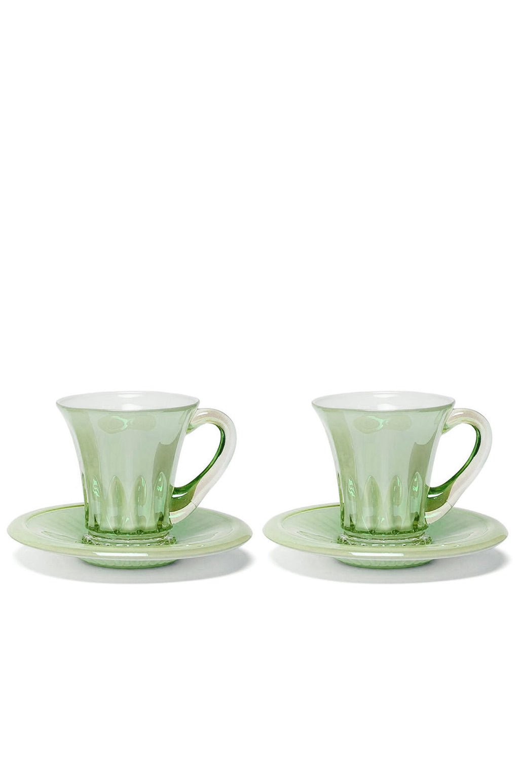 Set verde di due tazze da caffè Doge