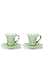 Set verde di due tazze da caffè Doge