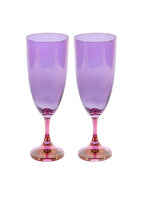 Set di due flute sfumatura rosa a viola