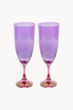 Set di due flute sfumatura rosa a viola