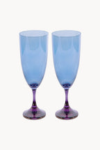 Set di due flute sfumatura viola a blu