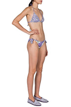 Bikini a triangolo e slip con papaveri lilla doppio strato