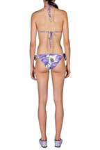 Bikini a triangolo e slip con papaveri lilla doppio strato