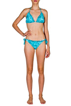 Bikini a triangolo e slip turchese