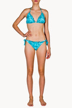 Bikini a triangolo e slip turchese