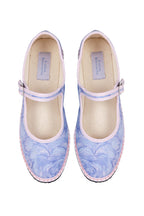 Mocassini Mary Jane Vibi con rose lilla