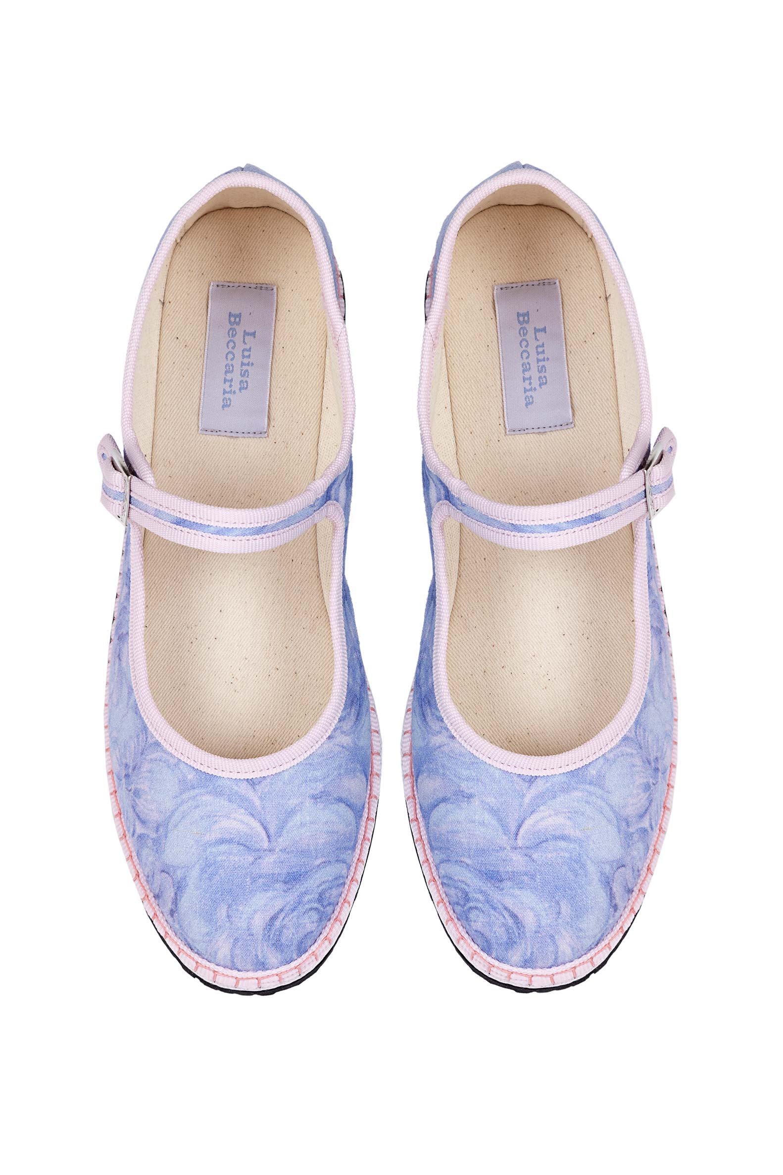 Mocassini Mary Jane Vibi con rose lilla