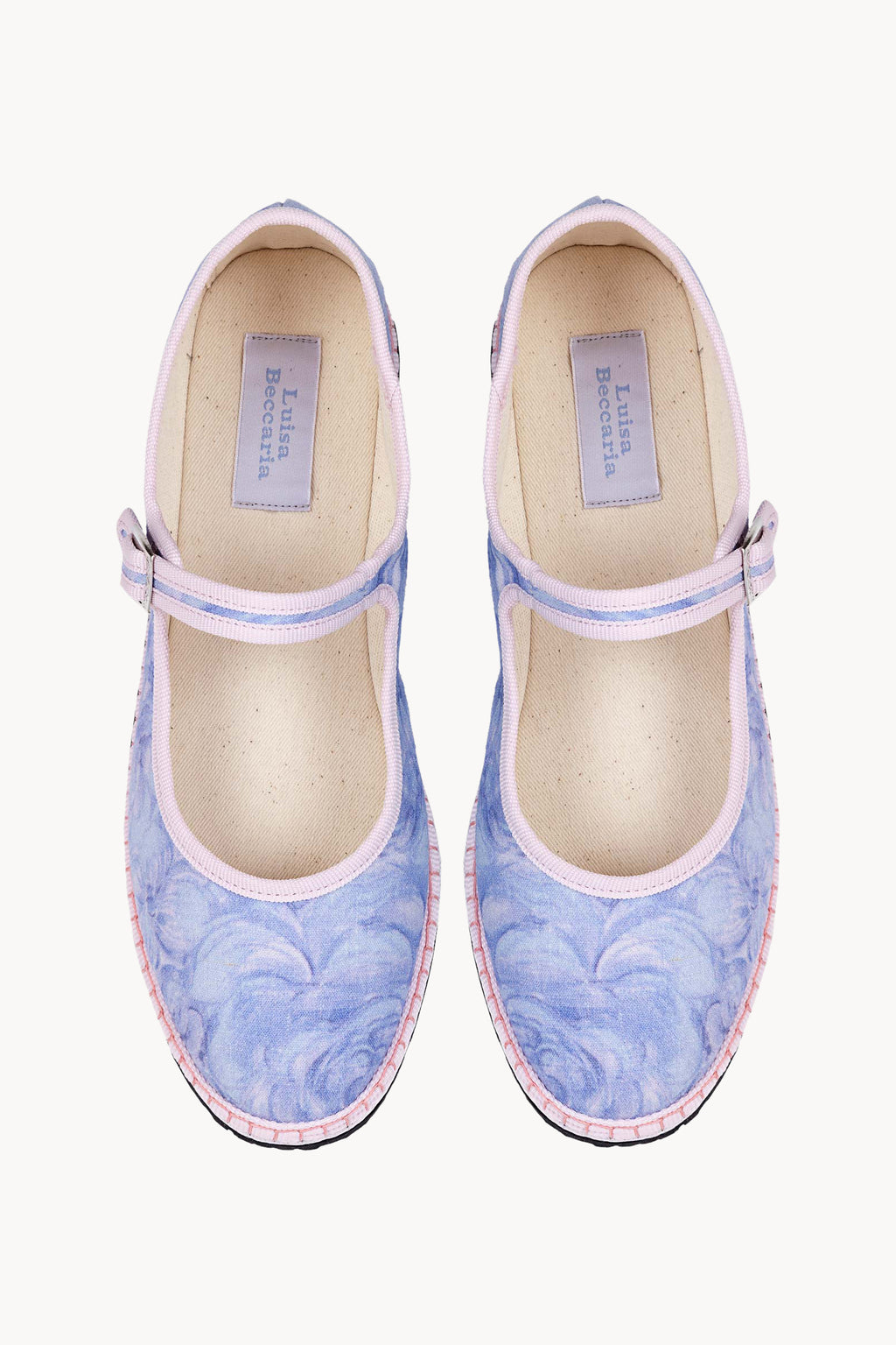Mocassini Mary Jane Vibi con rose lilla
