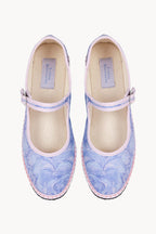 Mocassini Mary Jane Vibi con rose lilla