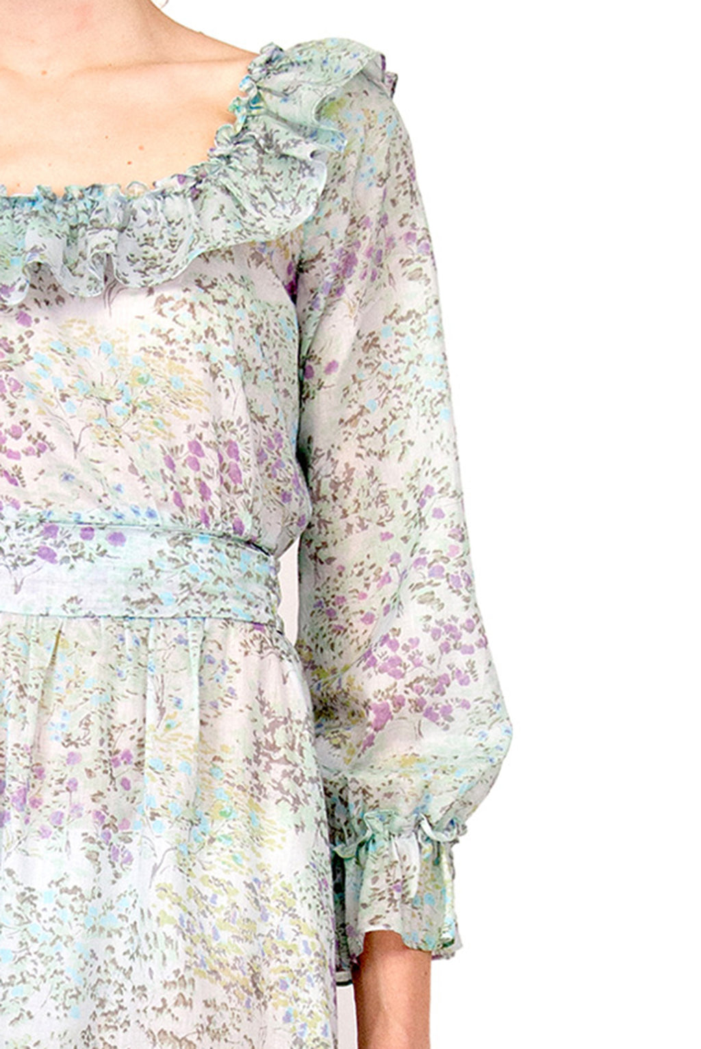Top in cotone stampato floreale