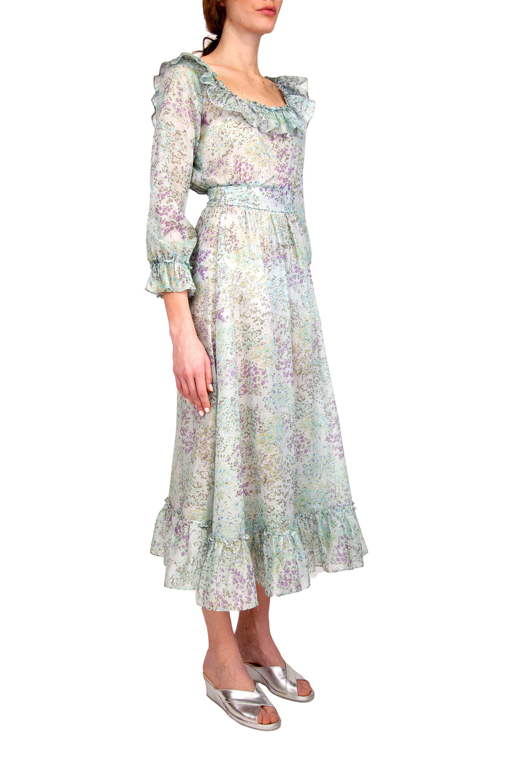 Top in cotone stampato floreale