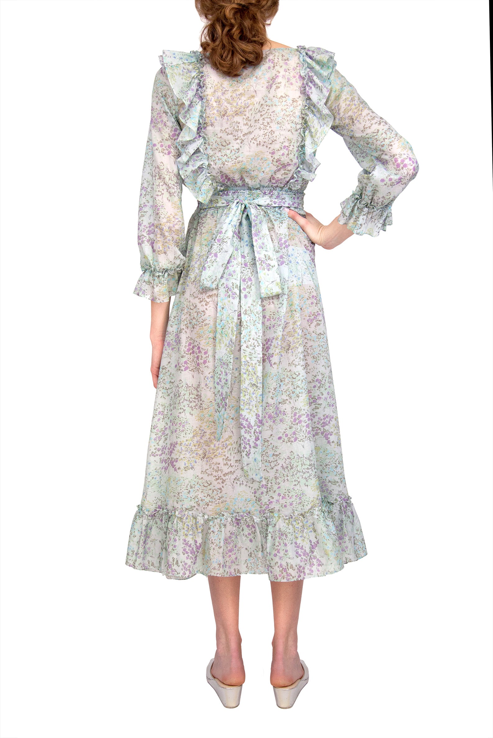 Top in cotone stampato floreale