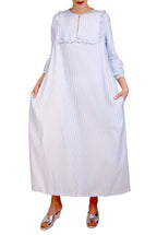 Caftano a righe blu/bianco