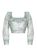 Top in cotone stampato floreale