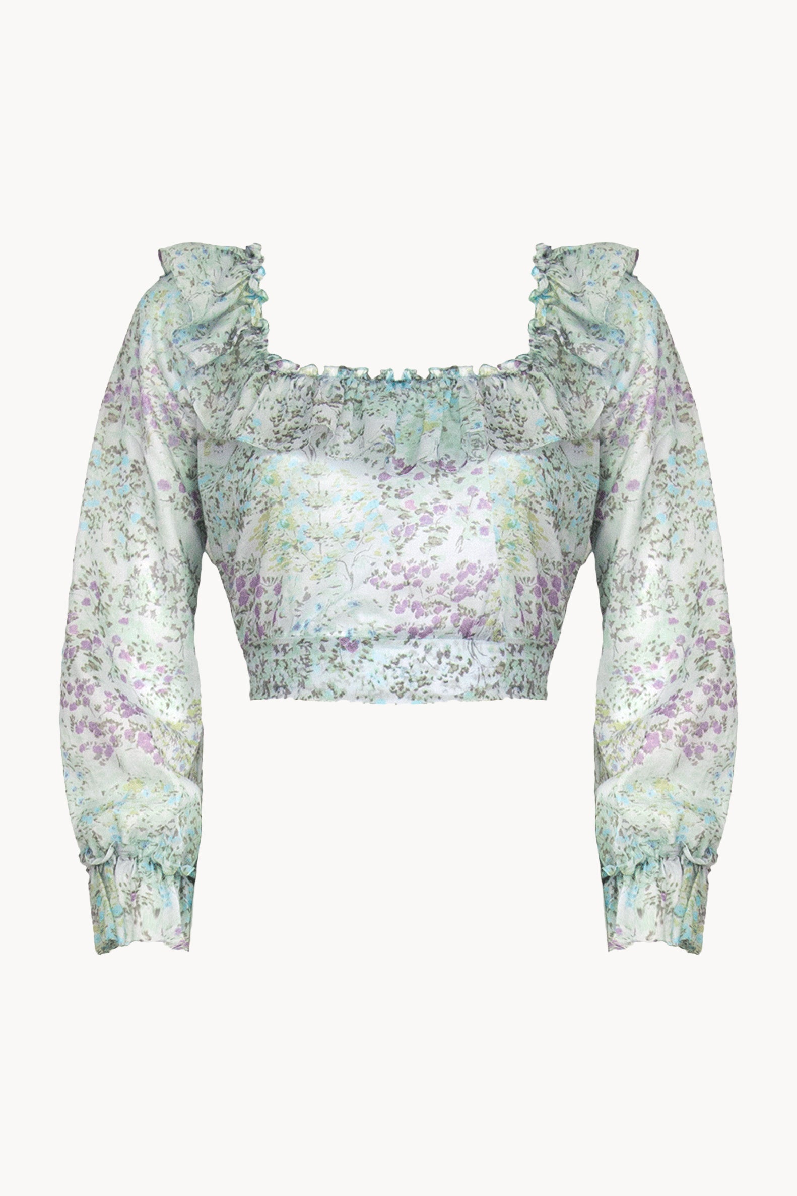 Top in cotone stampato floreale