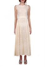 Broderie-Cotton Light Yellow Eyelet Dress