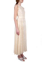 Broderie-Cotton Light Yellow Eyelet Dress