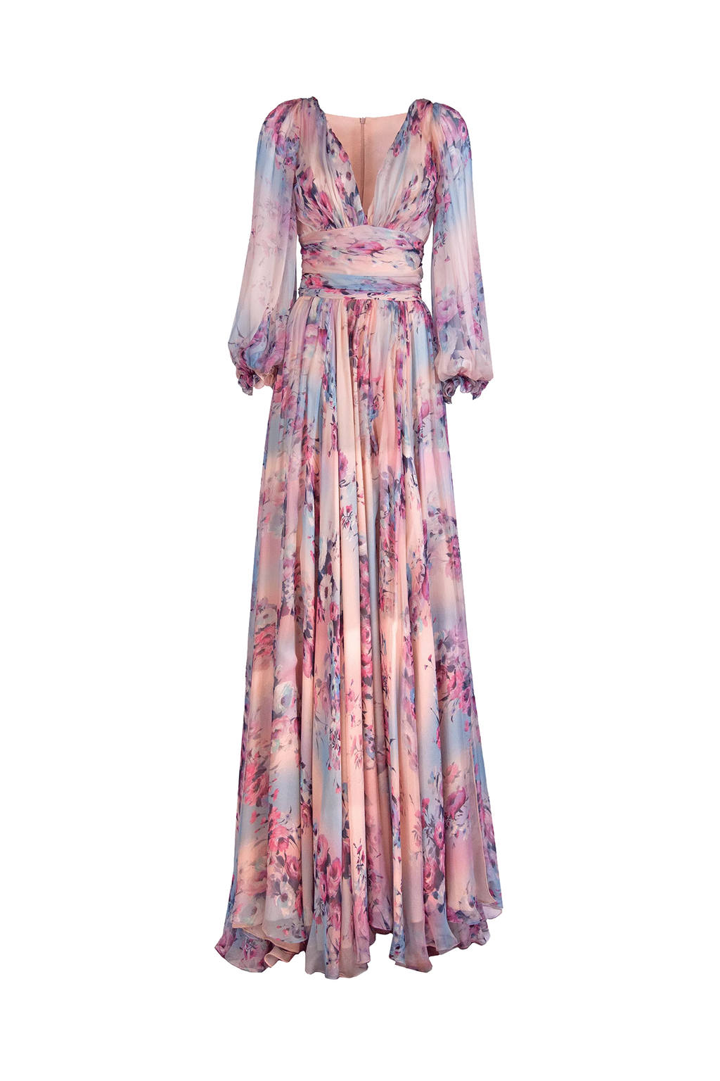 Abito in chiffon stampato di Lucrezia