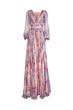Abito in chiffon stampato di Lucrezia