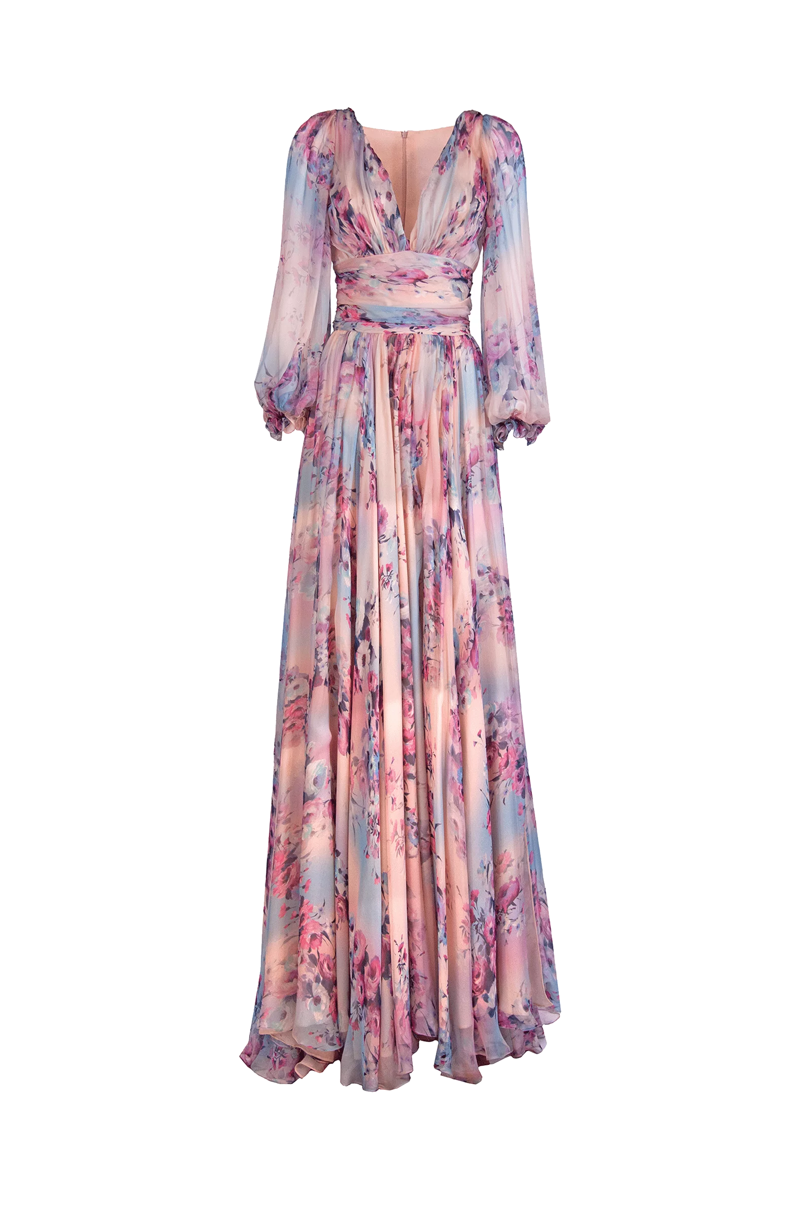 Abito in chiffon stampato di Lucrezia