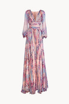 Abito in chiffon stampato di Lucrezia