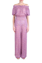 Tuta in georgette stampata floreale