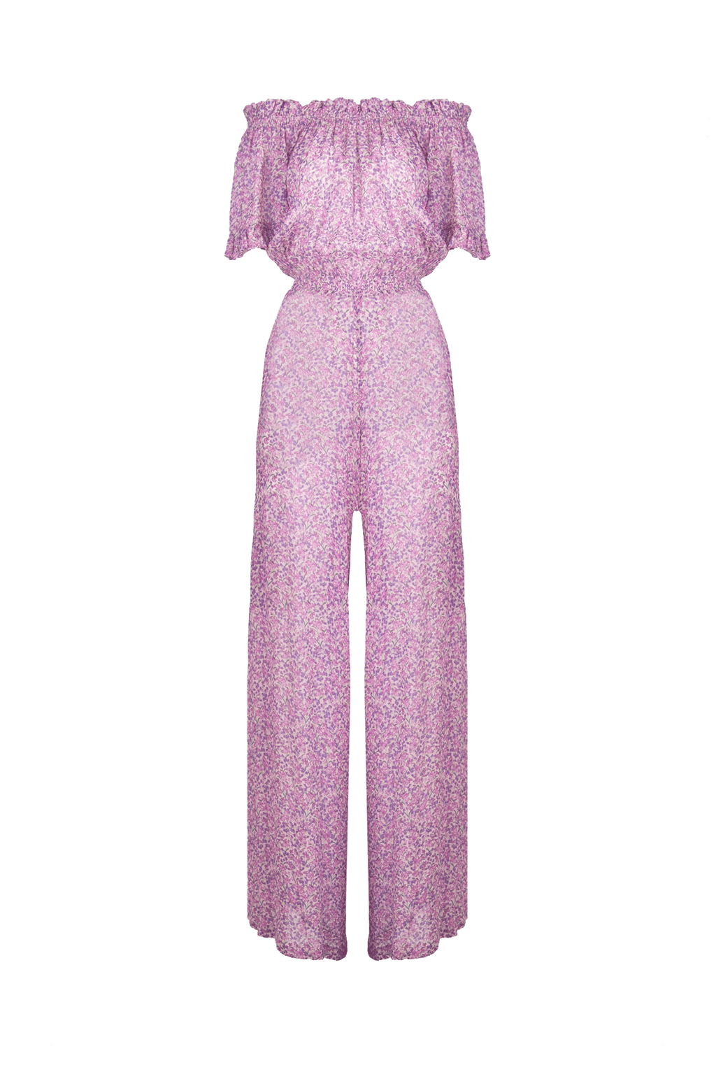 Tuta in georgette stampata floreale