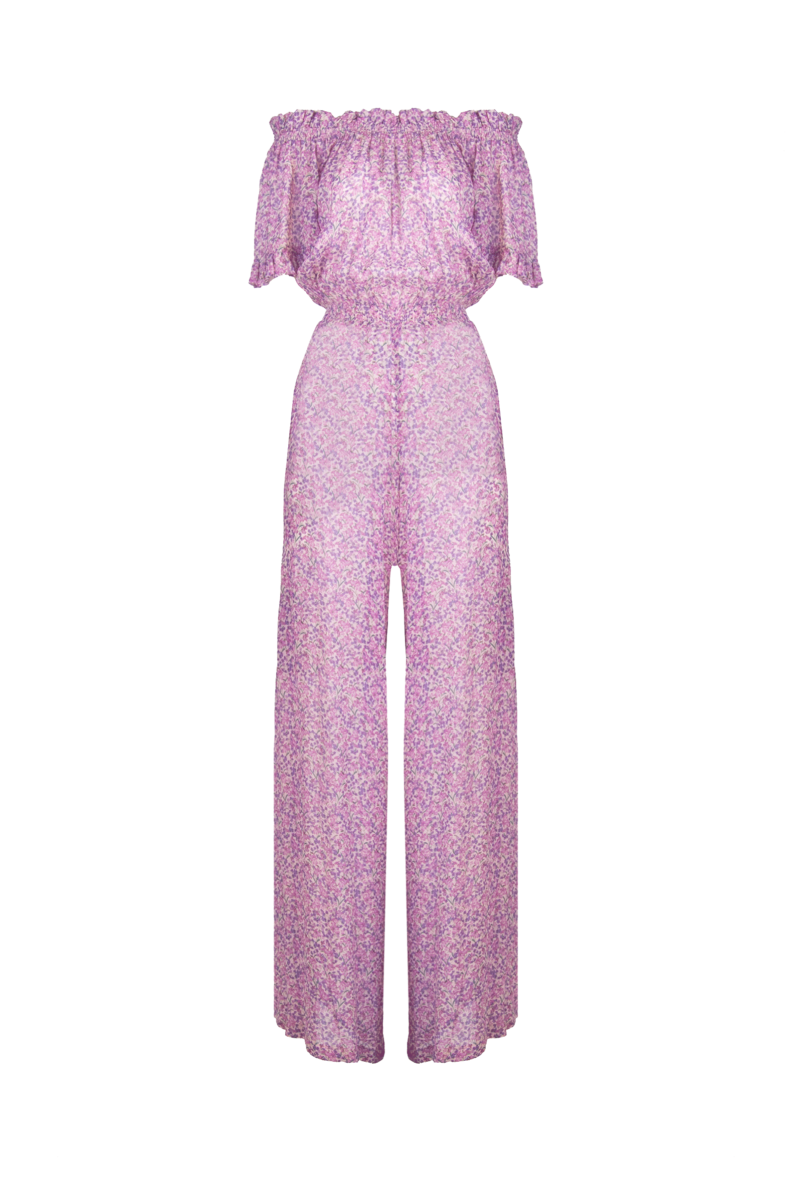 Tuta in georgette stampata floreale